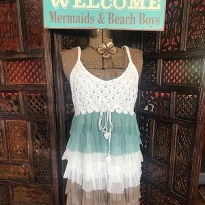 Keren Hart Beachy ruffle dress NWOT XL